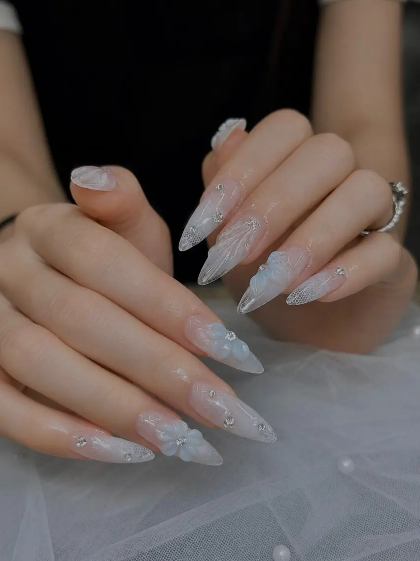 ネイル ジェルネイル グラデーション ロングネイル Iconic Nailのネイルデザイン