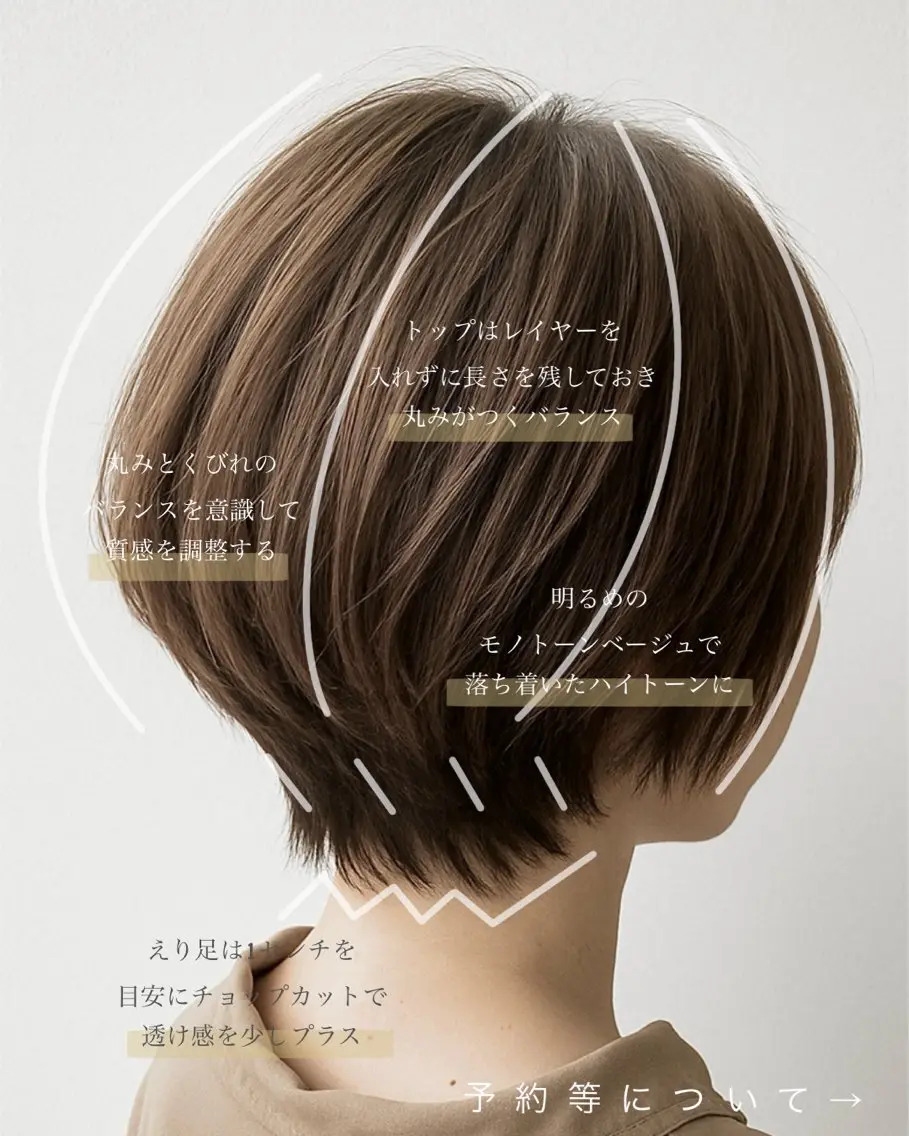 ショート カラー カット ヘアカラー NOPPO 和泉市 美容室/奥村 飛鳥のヘアスタイル