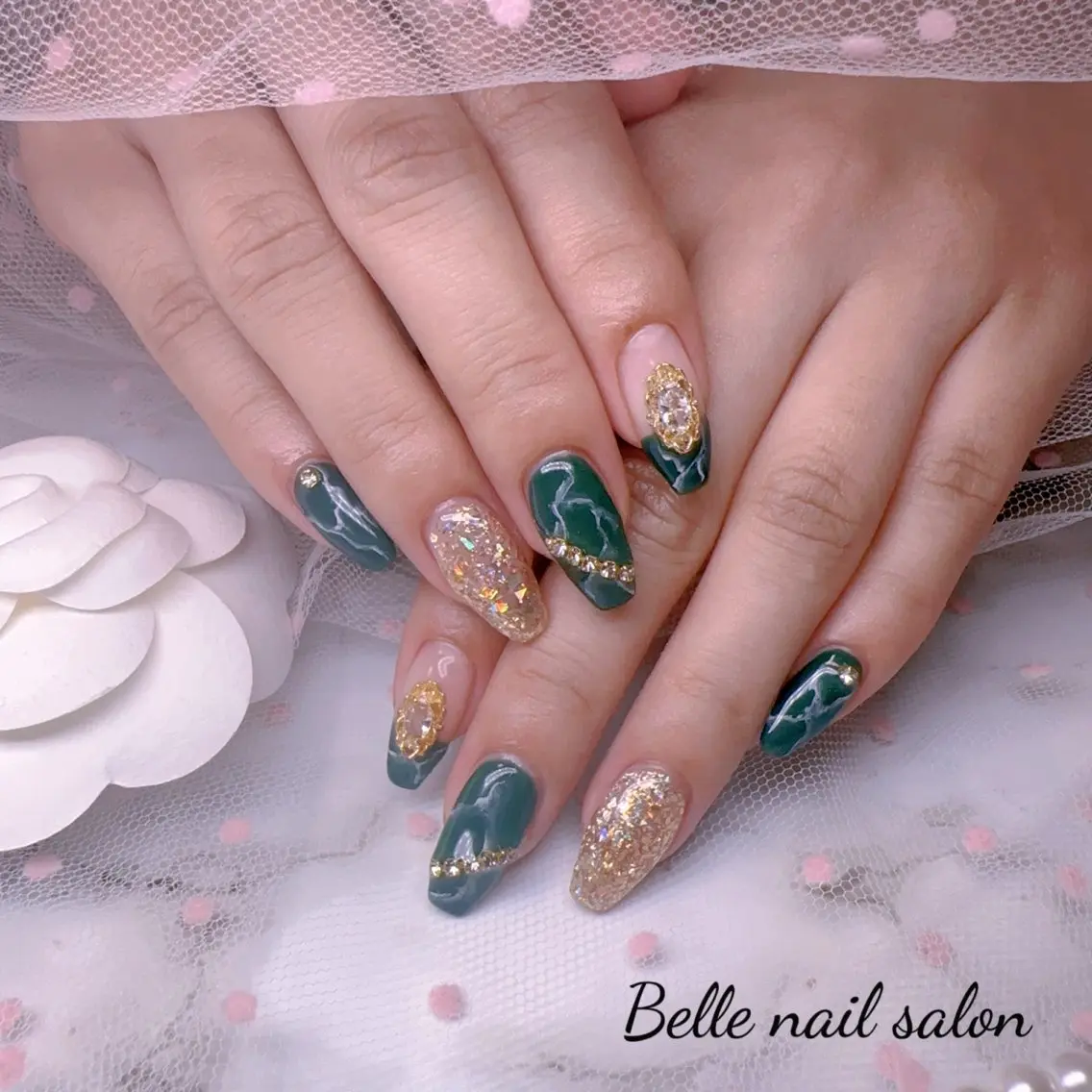 ネイル オーロラネイル フットネイル 韓国ネイル ラメ(グリッター) ラメグラデーション Belle nail salon 新小岩のネイルデザイン