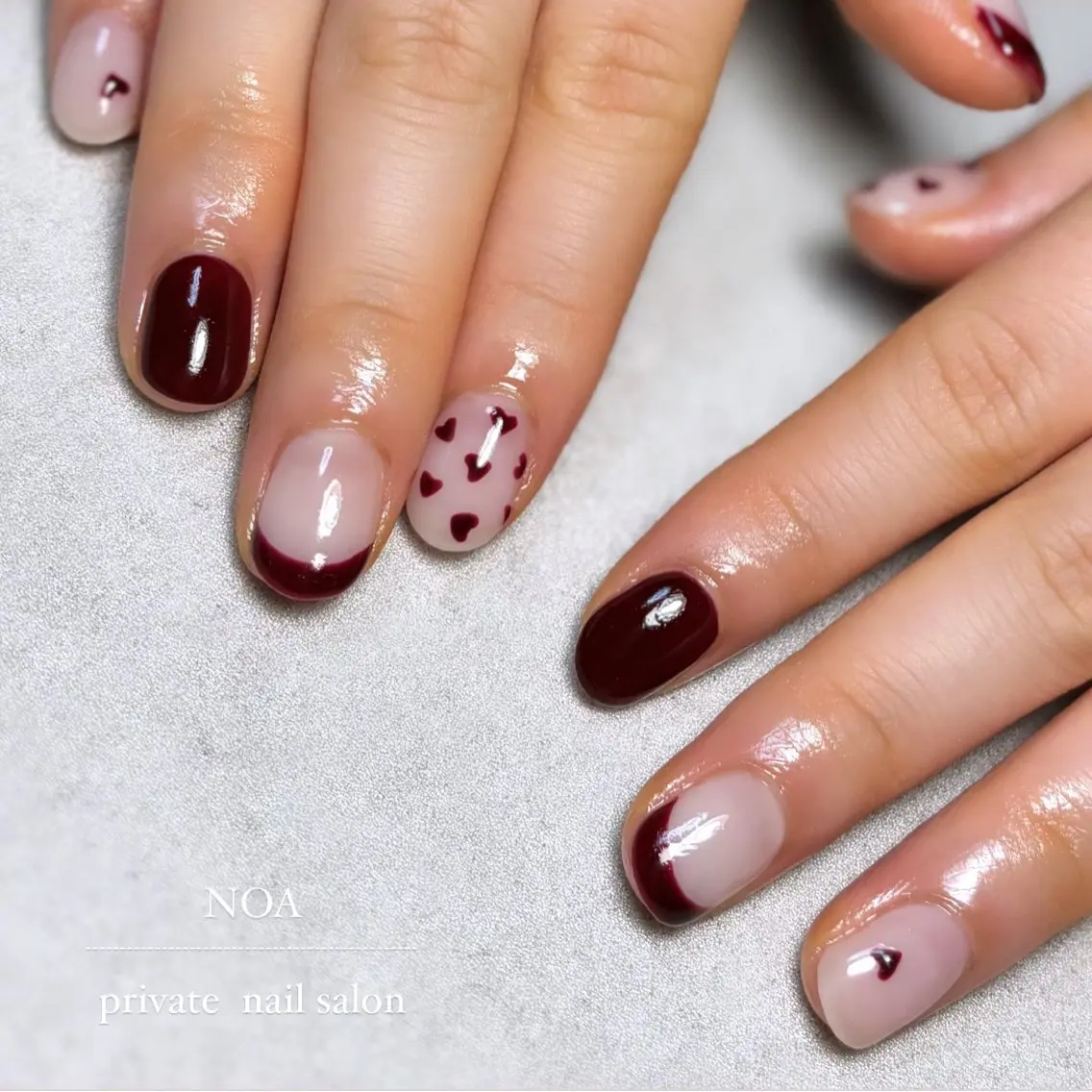 ネイル ハート NOA NAILのネイルデザイン