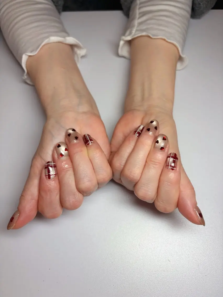 ネイル ハート ハンドネイル nailme!/松下 侑未のネイルデザイン