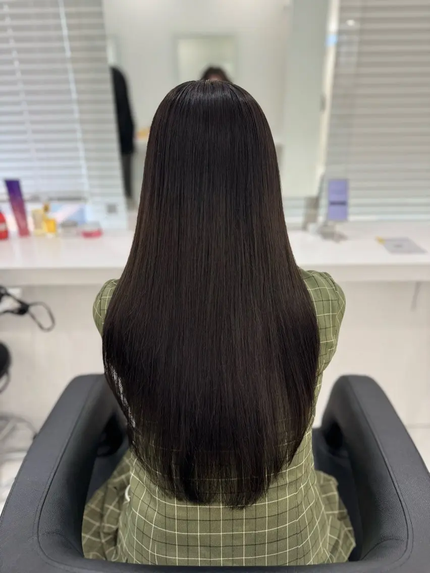 ロング カラー 髪質改善 縮毛矯正 カット ヘアカラー 縮毛矯正 トリートメント 天神/美髪カラー /矯正/kaitoのヘアスタイル