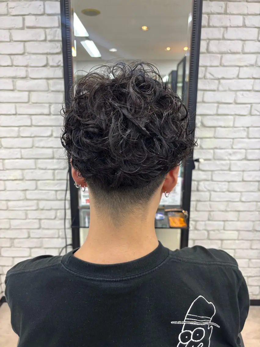 メンズ カット+パーマの写真