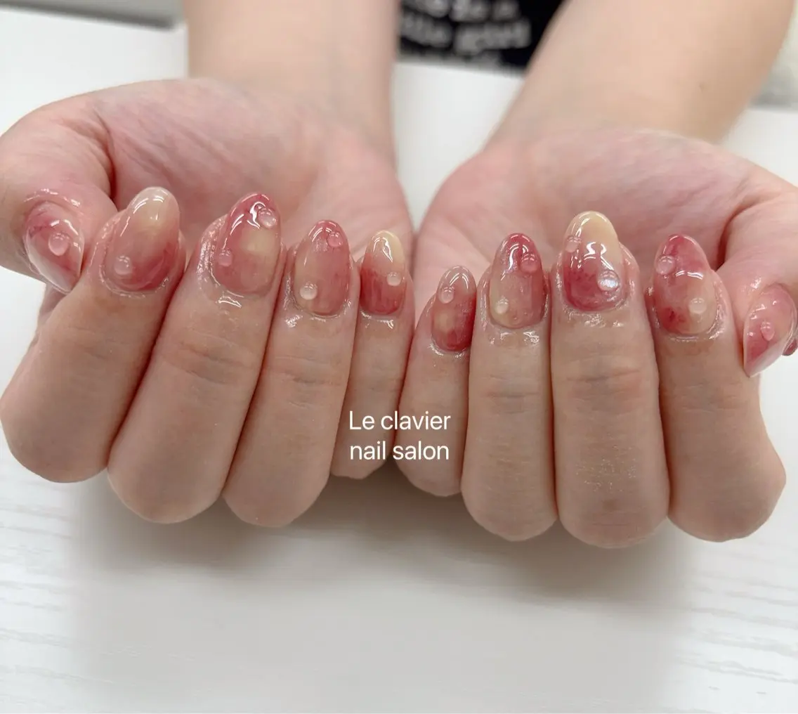 ネイル アートネイル 長さ出し ジェルネイル パラジェル スカルプネイル Mina Nailのネイルデザイン