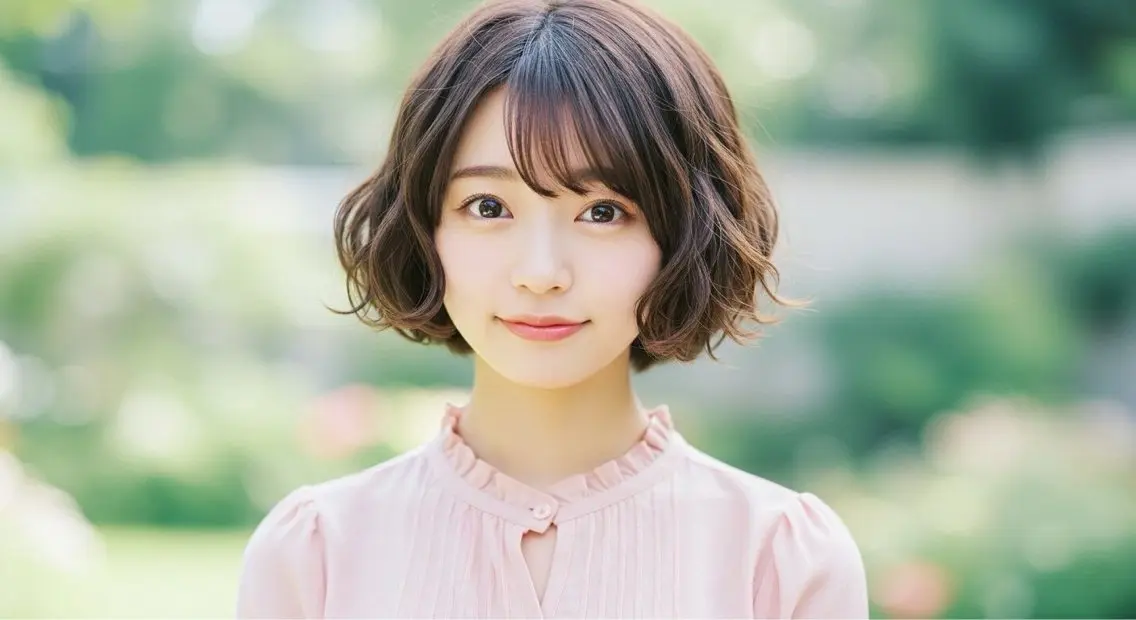 ショート カラー パーマ アッシュ ブラウンカラー ボブ カット ヘアカラー パーマ トリートメント 島岡 茉生のヘアスタイル