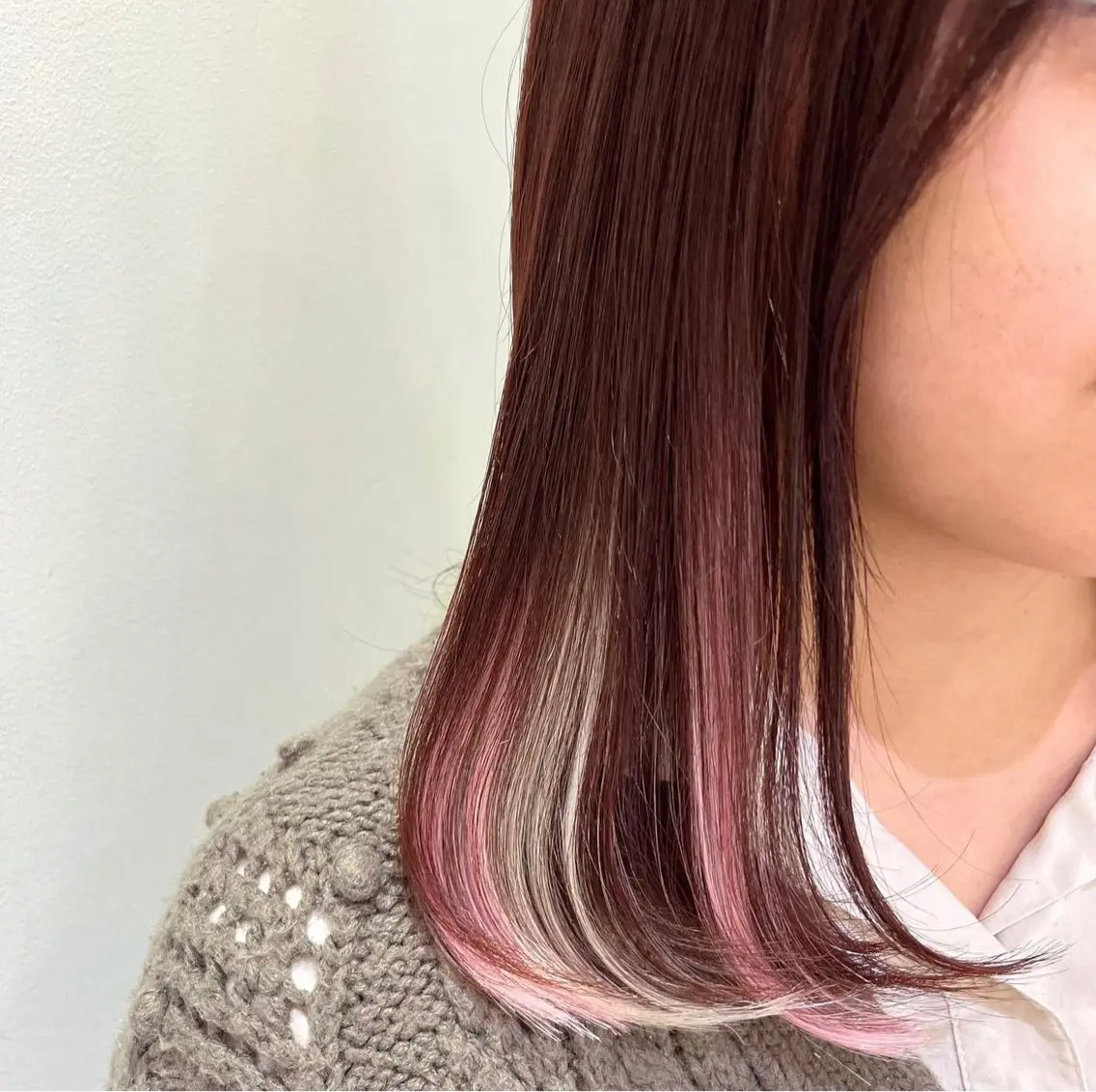 カラー ブラウンカラー ピンクカラー エクステ エクステ🎀 暖色カラー🎀amiのヘアスタイル