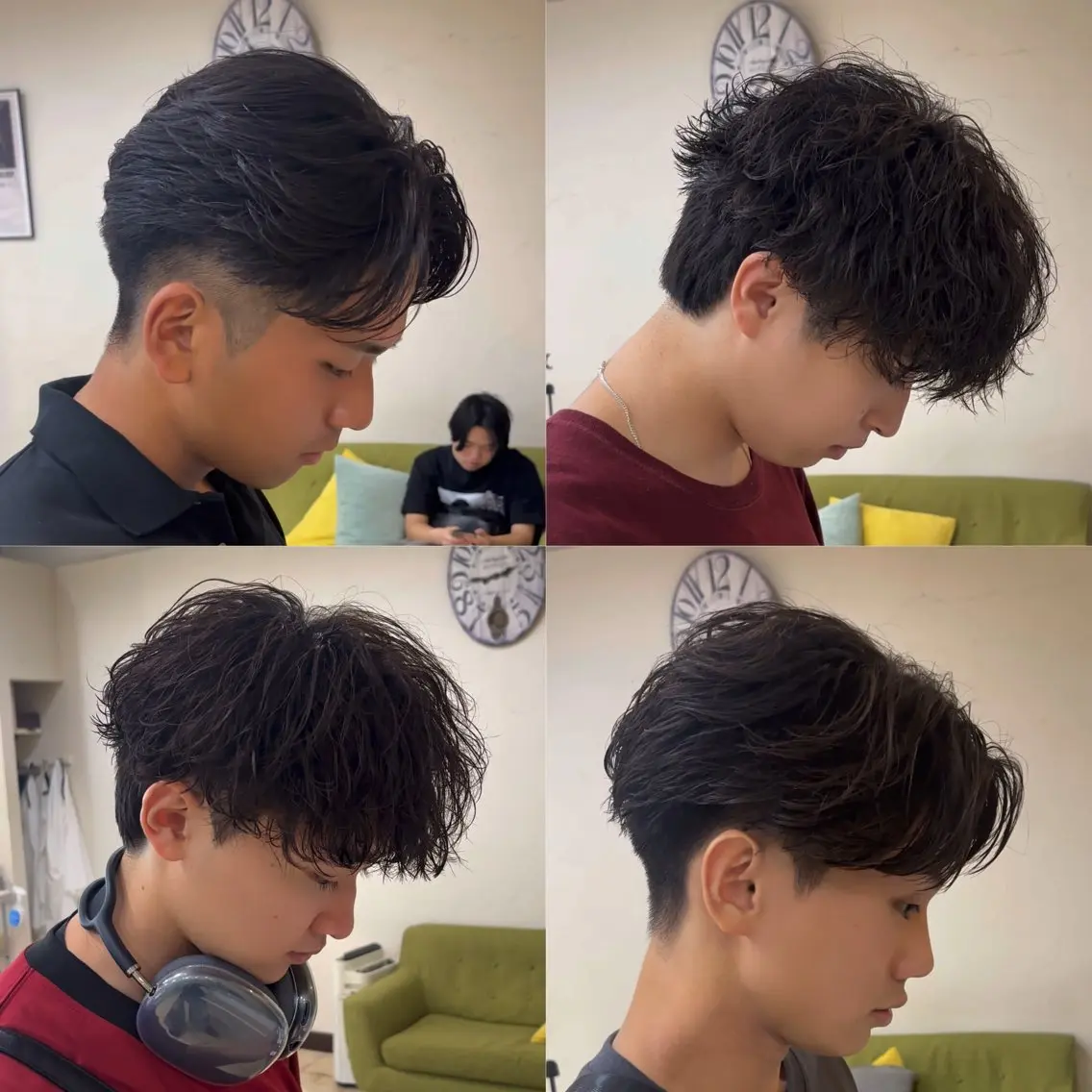 ショート メンズ センターパート フェザーパーマ メンズパーマ ショートヘア 大宮メンズパーマ/ シャドウパーマ/瑞月のヘアスタイル