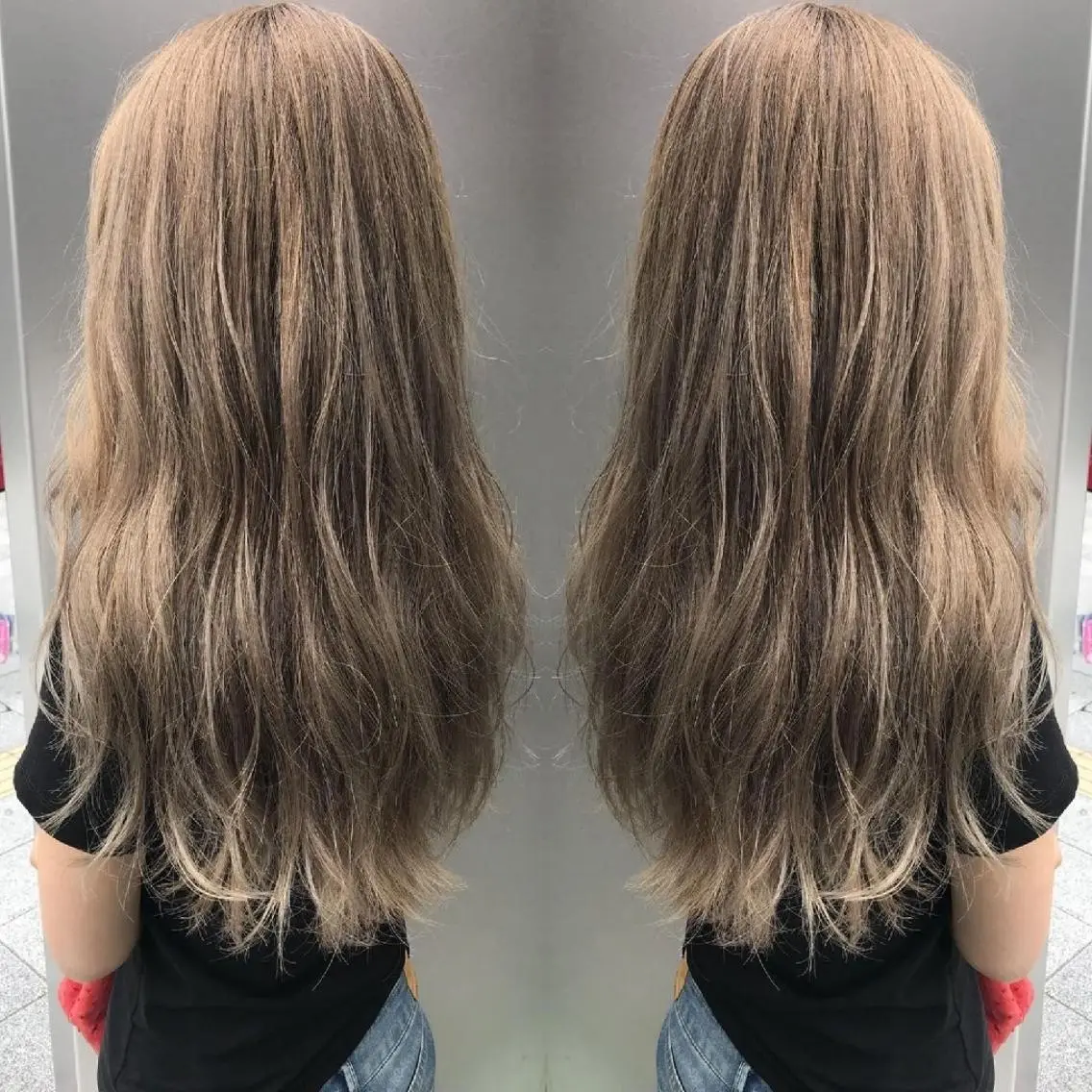 ロング カラー ブリーチ ケアブリーチ ロング 竹内啓太 ボブのヘアスタイル