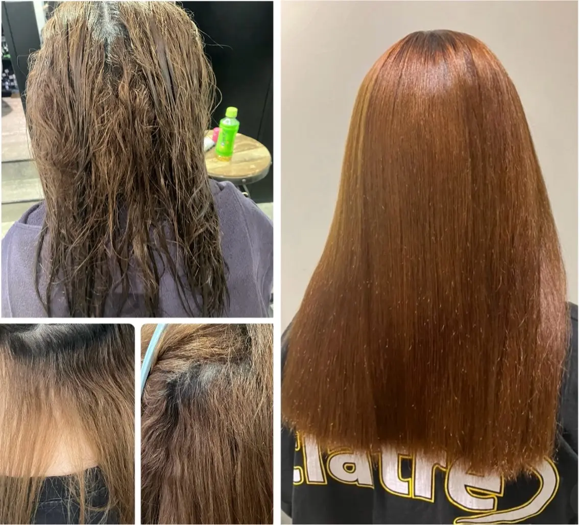 ロング パーマ 髪質改善 縮毛矯正 縮毛矯正 ウルフ・ハイレイヤー 🌟ナカノ・ユウヤのヘアスタイル