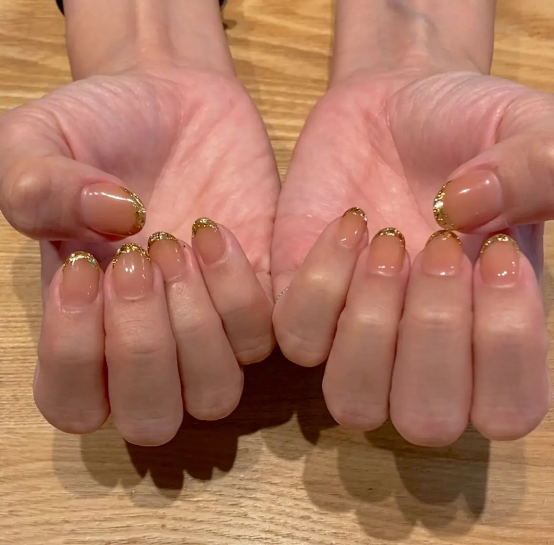 ネイル フレンチネイル ガラスフレンチ 大東市ネイルサロン 【KYURA】きゅらのネイルデザイン