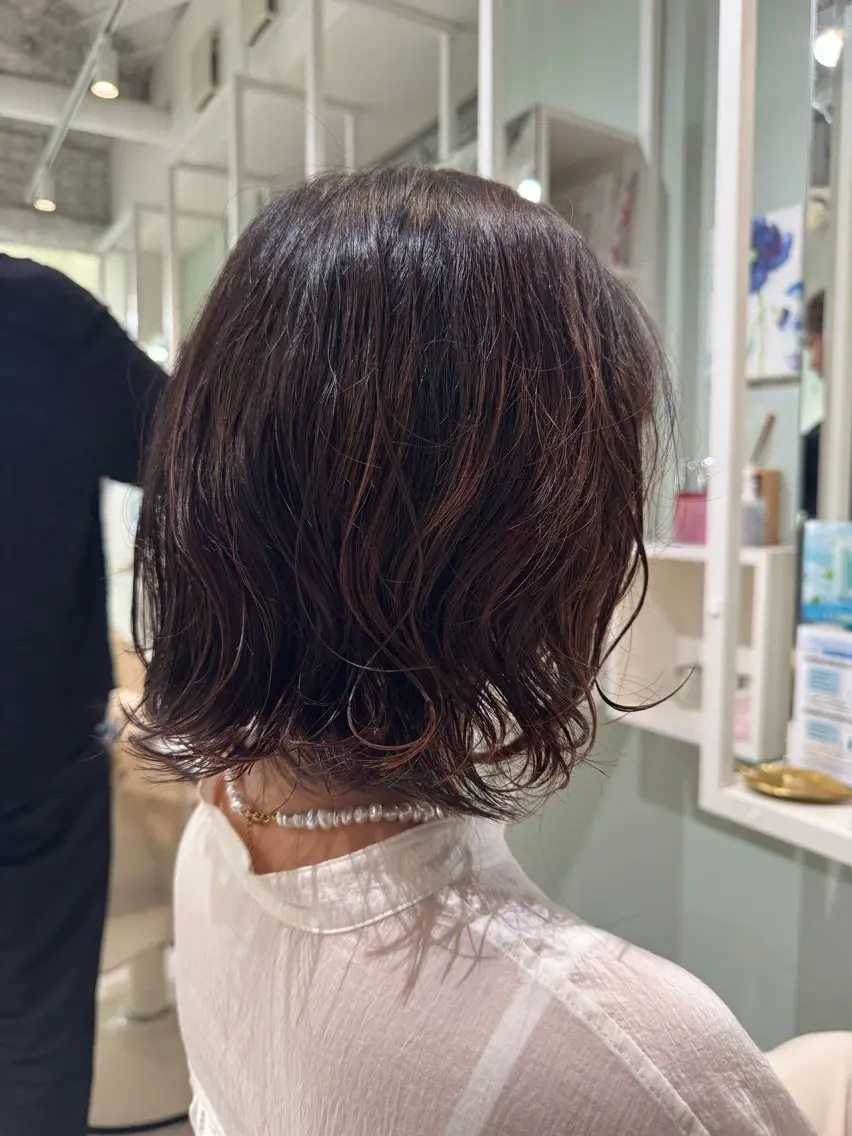【大人可愛い】レディースカット+パーマ+うるつやTRの写真