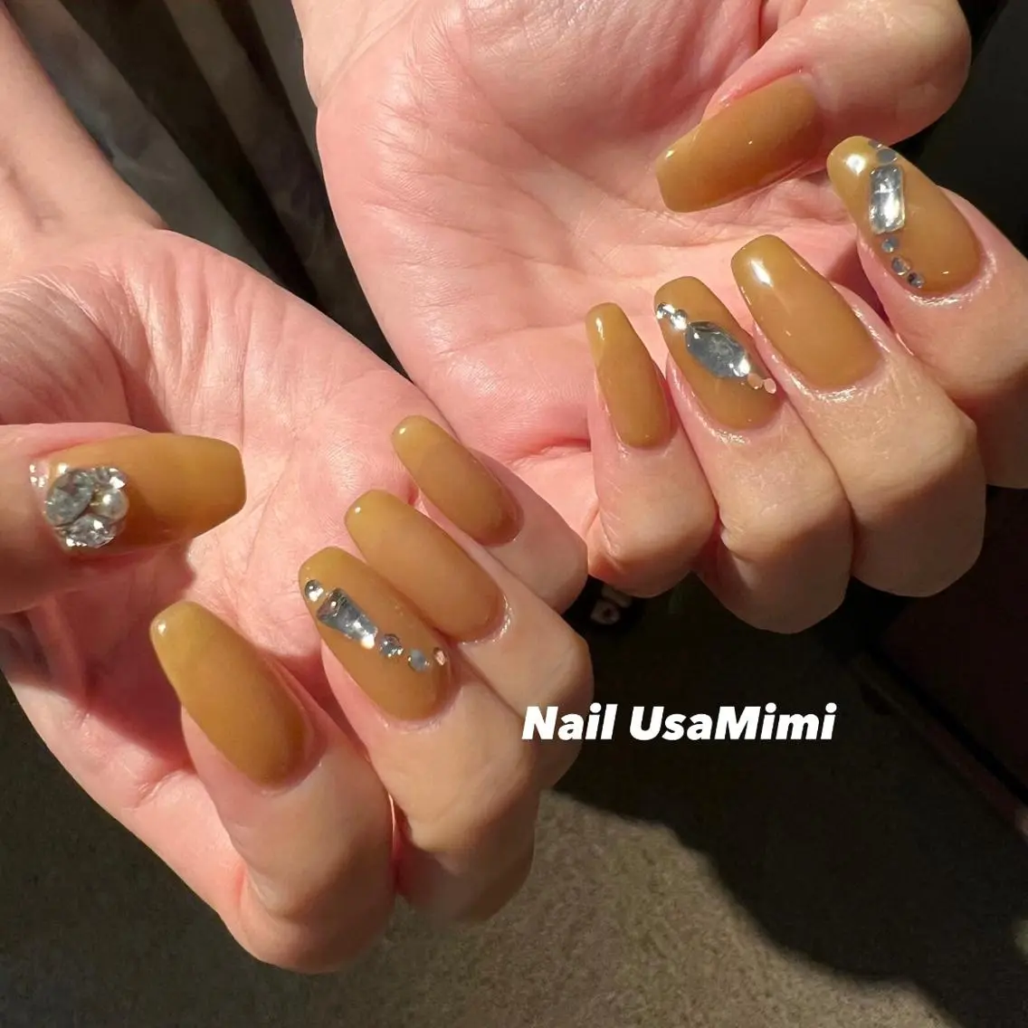 ネイル クリアネイル フットネイル ジェルネイル マグネットネイル 持ち込み 本町ネイルNail UsaMimiのネイルデザイン