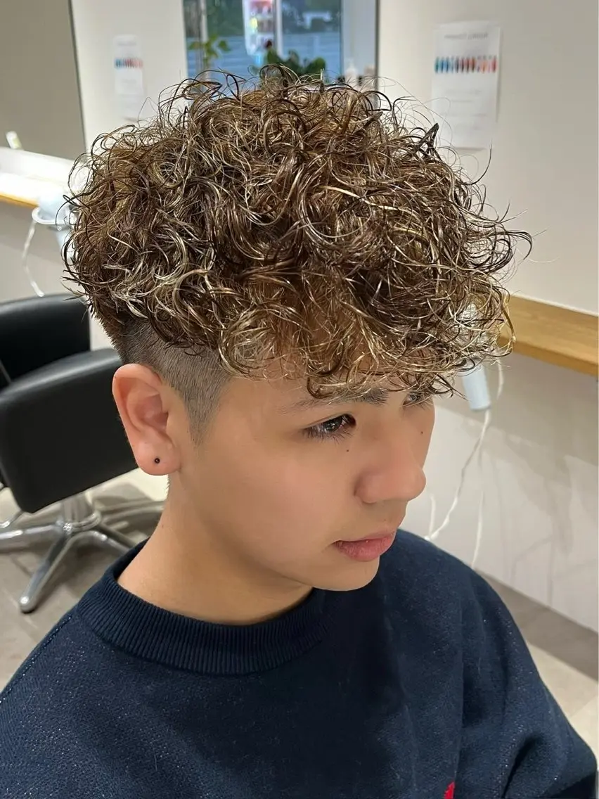 カラー パーマ メンズ メンズパーマ 熊本メンズ/オークス /坂嶋大飛のヘアスタイル