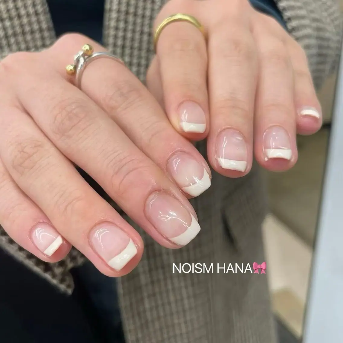 ネイル フレンチネイル グラデーション キラキラネイル 韓国ネイル マグネットネイル ハンドネイル 🎀大人nail /NOISMはな🎀のネイルデザイン