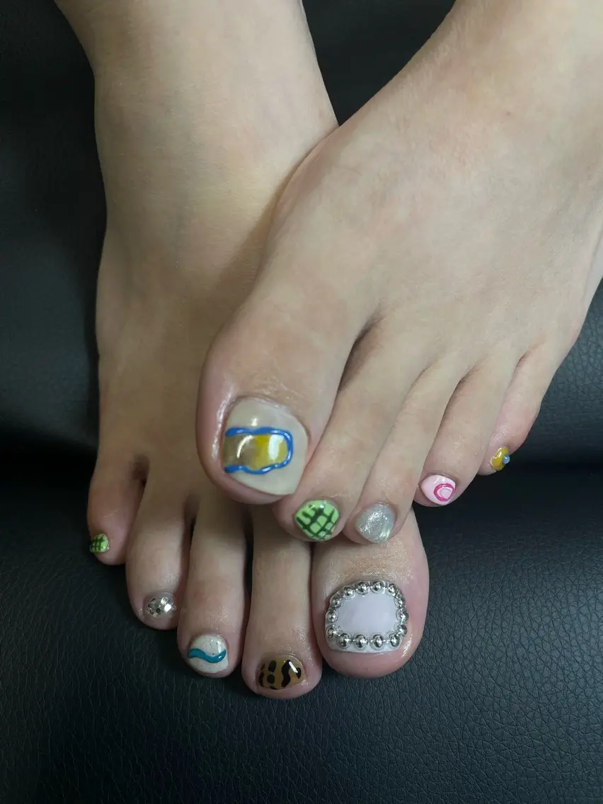 ネイル フットネイル nail salon 3🌞越谷のネイルデザイン