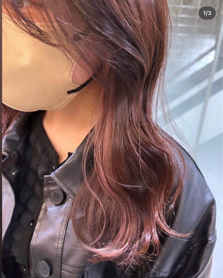 ミディアム カラー ブリーチ ヘアカラー ♡韓国ヘア♡遠藤 美夢のヘアスタイル