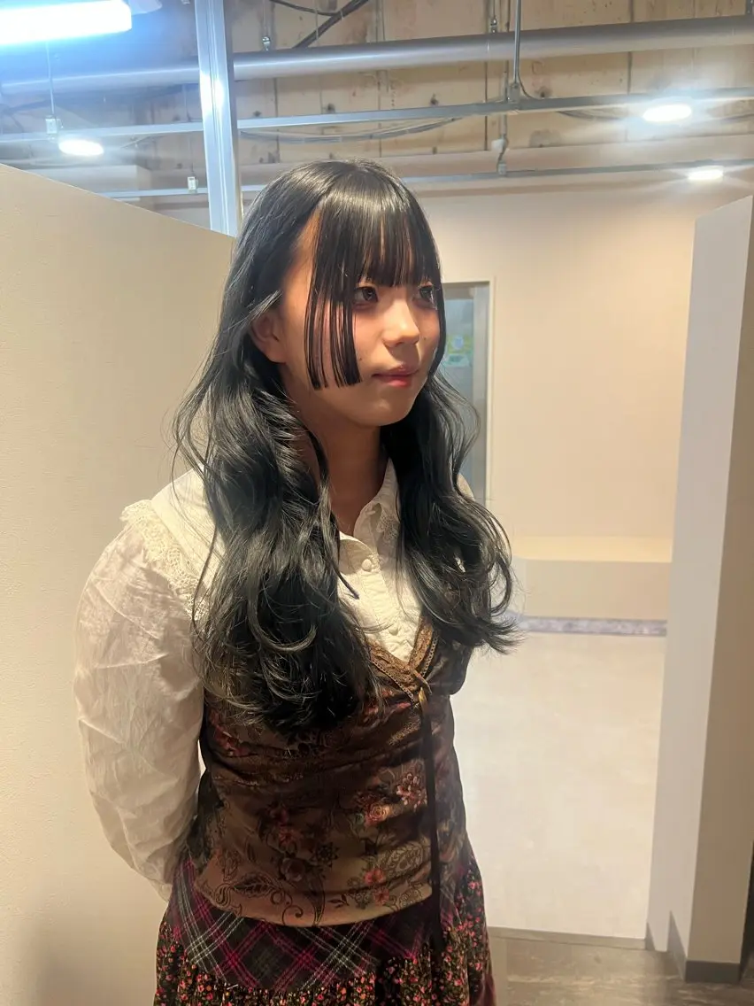 ロング 姫カット カット abe yuikaのヘアスタイル
