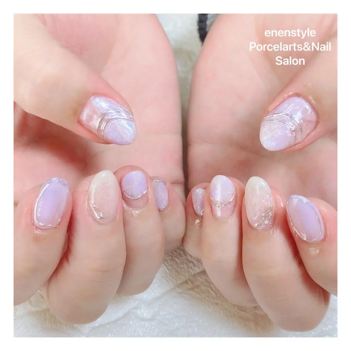 ミディアム ネイル ハンドネイル 🐾enen style 🐾のネイルデザイン