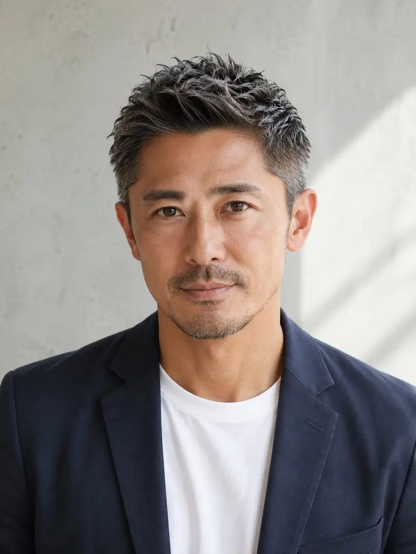 ショート カラー メンズ アップバング ビジネス メンズショート 刈り上げ ショートヘア ヘアカラー トリートメント 🔮メンズ縮毛矯正 メンズパーマ💎竹永のヘアスタイル