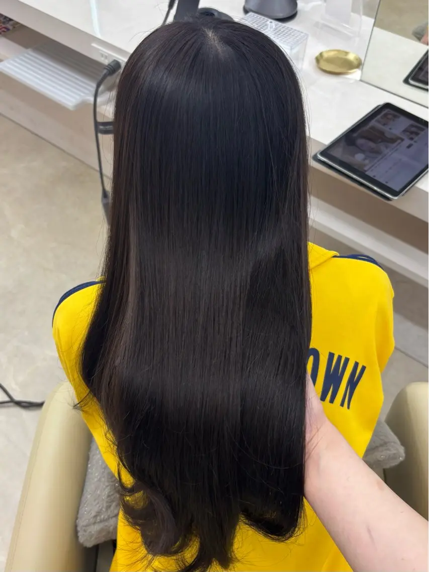 ロング カラー ヘアカラー トリートメント XELM高崎 nearaのヘアスタイル