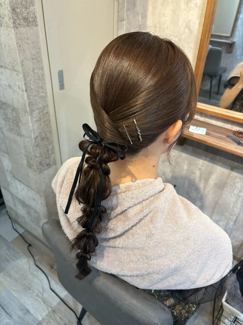 ロング ヘアセット 六本木0分ヘアセット ヘアメイクのヘアスタイル