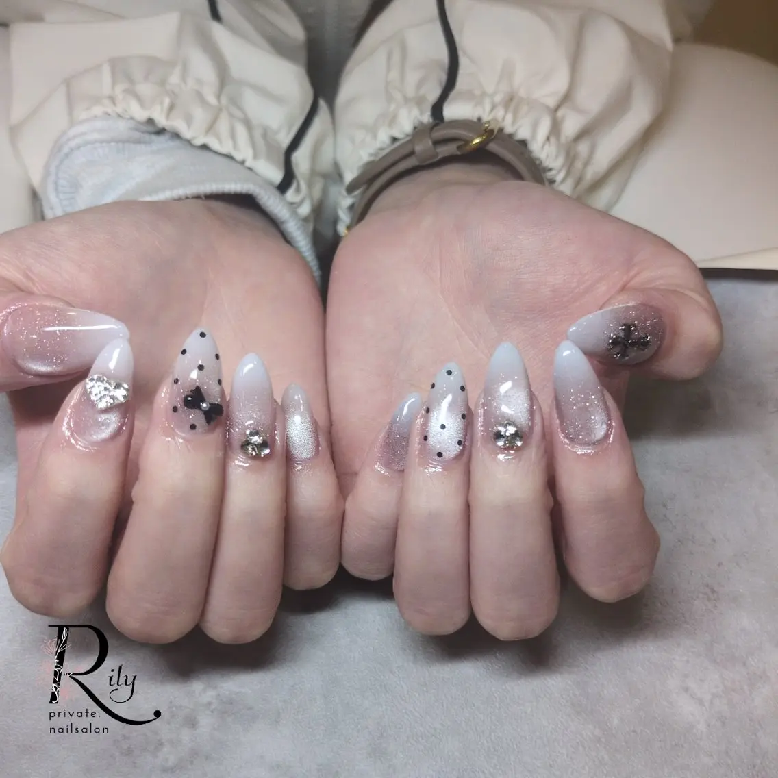 ネイル マグネットネイル ハンドネイル nailsalon Rilyのネイルデザイン
