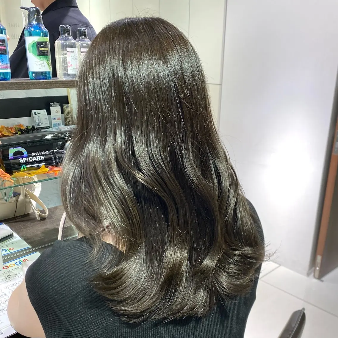 セミロング カラー ヘアアレンジ ヘアカラー ブリーチなしカラー /新百合ヶ丘/安形翔のヘアスタイル
