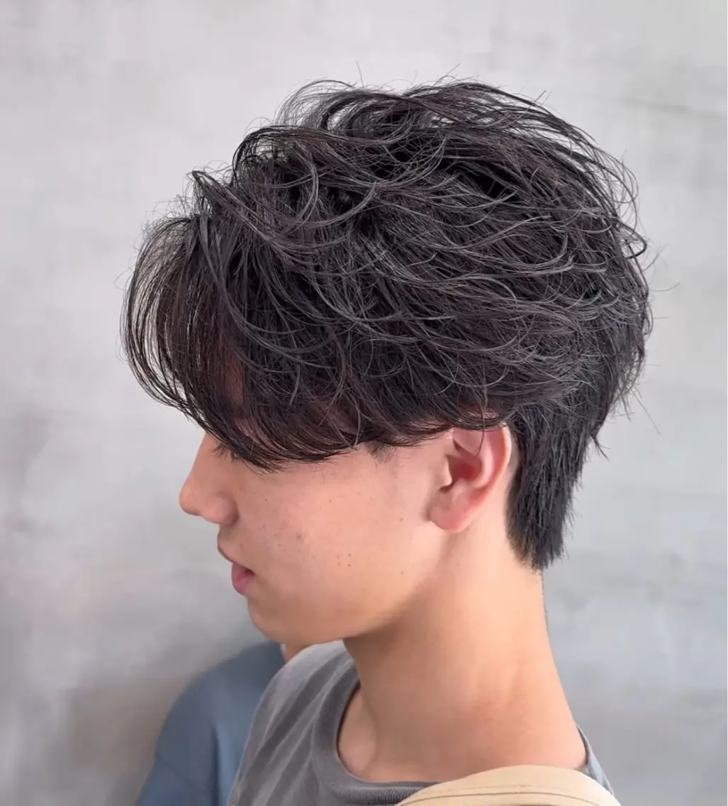 パーマ メンズ センターパート フェザーパーマ メンズパーマ カット パーマ 🔥メンズパーマ特化 高橋晴🔥のヘアスタイル