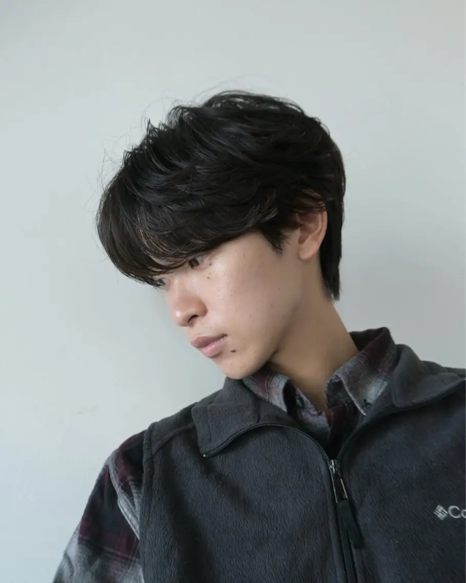 ショート メンズ 渋谷パーマNo.1 うえちりくのヘアスタイル