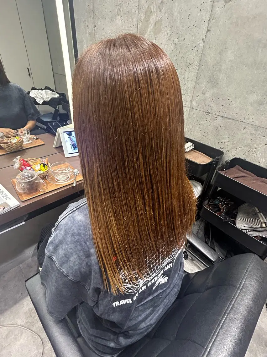 🩶透明感カラー＋MILBON3stepトリートメントの写真
