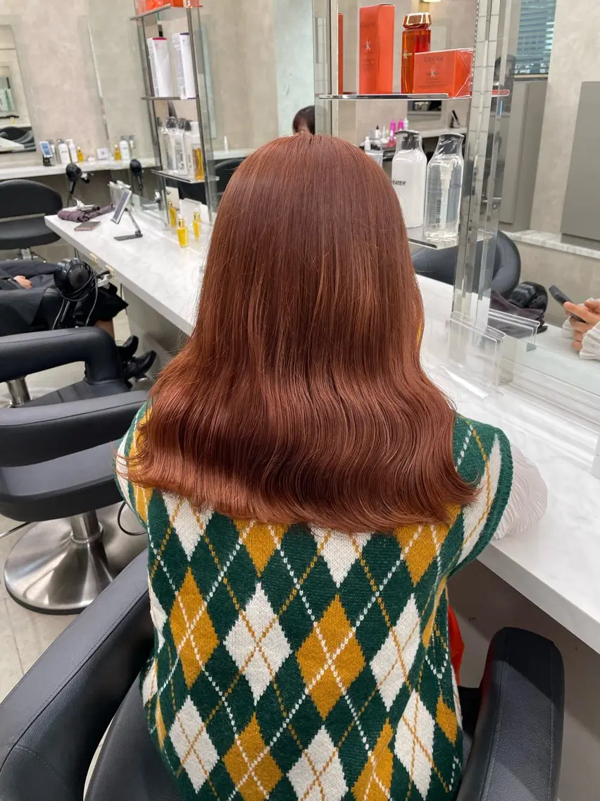 ミディアム カラー パーマ ヘアアレンジ メンズ キッズ 韓国系🇰🇷🩶 艶暗髪/MEIのヘアスタイル
