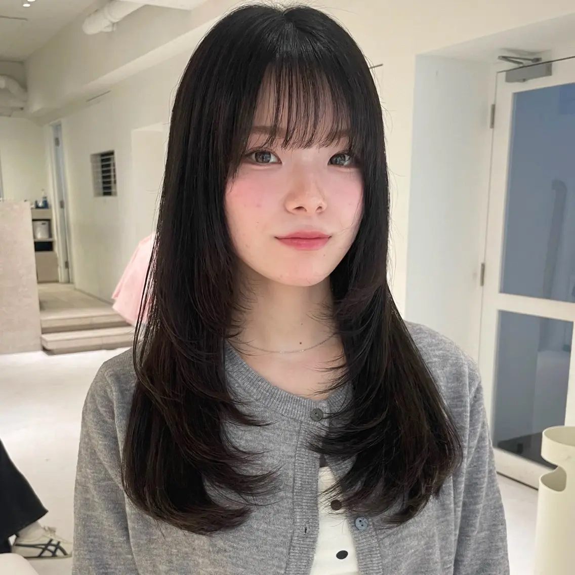 ロング カット ヘアカラー 縮毛矯正 haruko🎀⌇ レイヤーカットのヘアスタイル