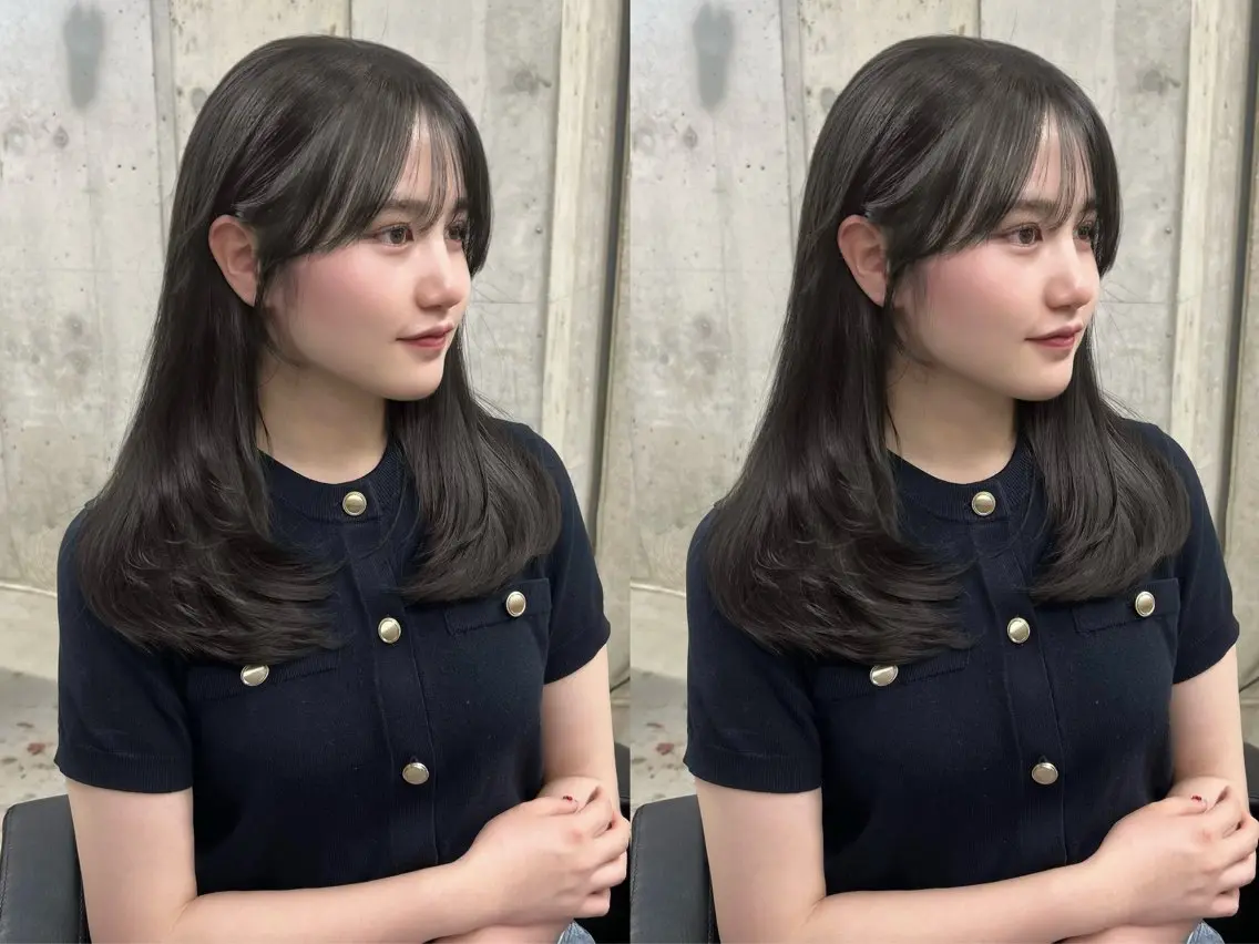 ロング くびれヘア レイヤーカット カット ヘアカラー lafit kaede/韓国ヘアのヘアスタイル