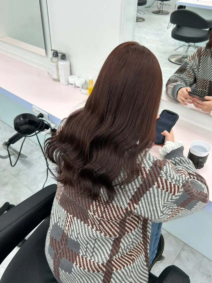 セミロング カラー パーマ ヘアアレンジ メンズ 🤍透明感カラー🤍 似合わせ🤍AINEのヘアスタイル