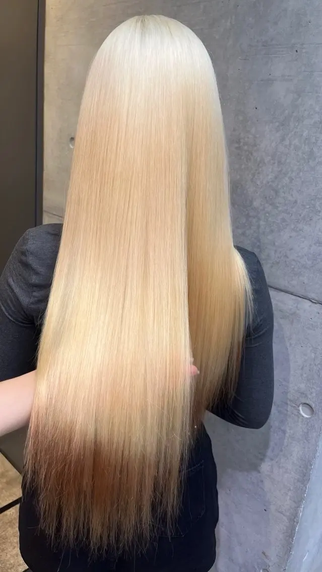 ロング カラー ブリーチ ブロンド ダブルカラー ハイトーンカラー ヘアカラー 表参道/ハイトーン/ misaki🎀のヘアスタイル