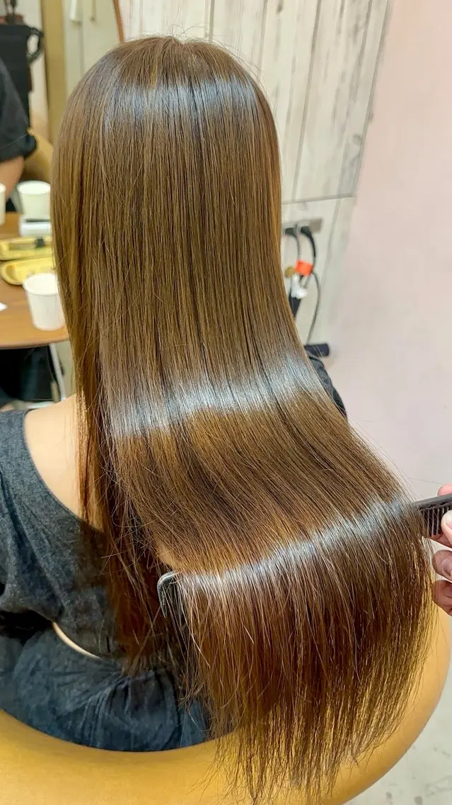 ロング カラー 縮毛矯正 トリートメント カット 縮毛矯正 トリートメント 巻ける縮毛矯正✨ ボブ/ショートともきのヘアスタイル