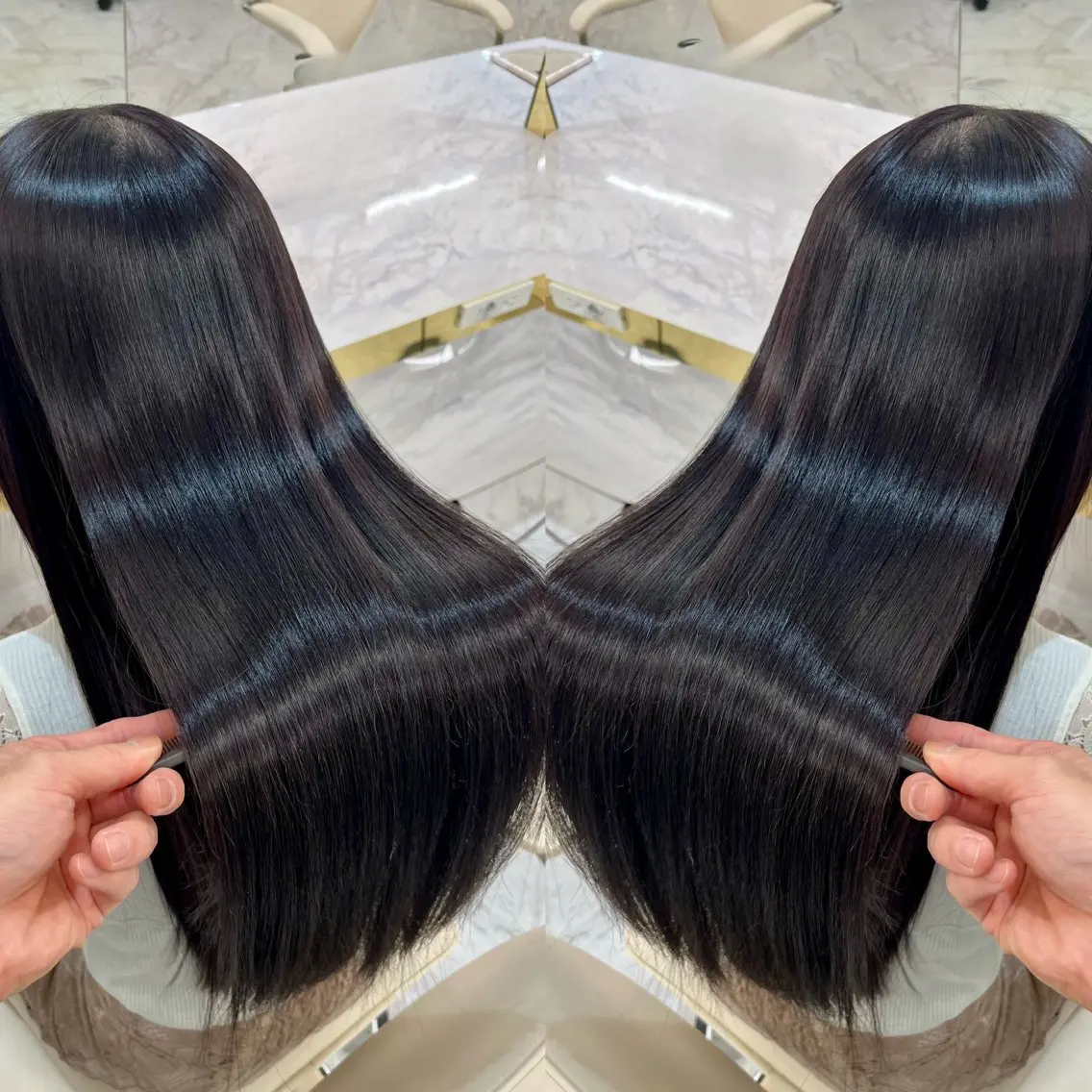 ロング カット ヘアカラー 縮毛矯正 トリートメント 梅田🫧髪質改善 縮毛矯正🫧村上蒼生のヘアスタイル