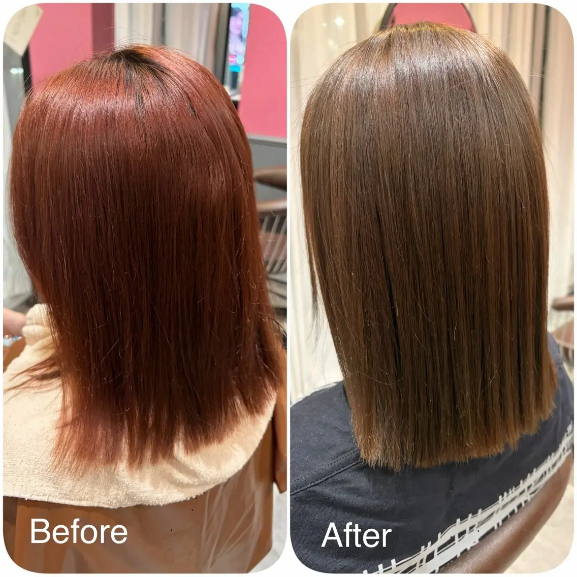 セミロング カラー ベージュカラー ブラウンカラー ブラウンベージュ LaBless うえのあかねのヘアスタイル