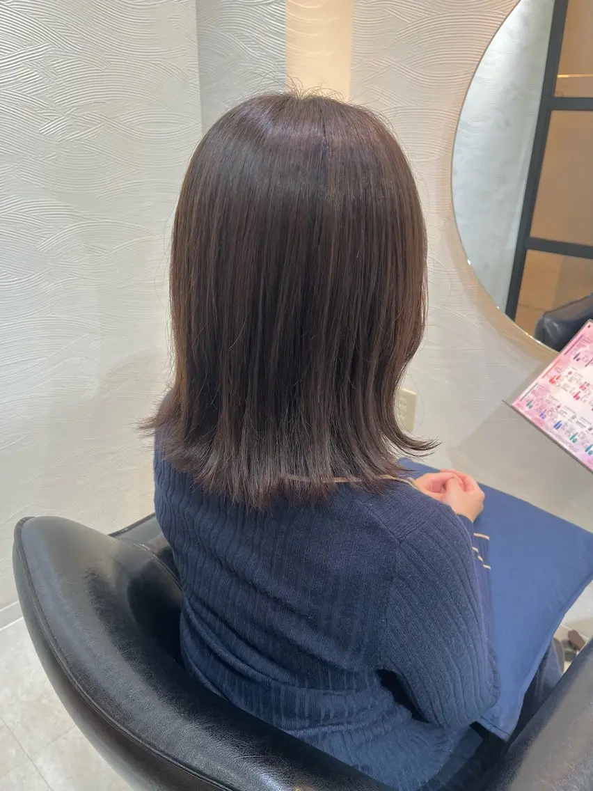 ミディアム カラー 【ニュアンスカラー・ 髪質改善】スズキカナのヘアスタイル
