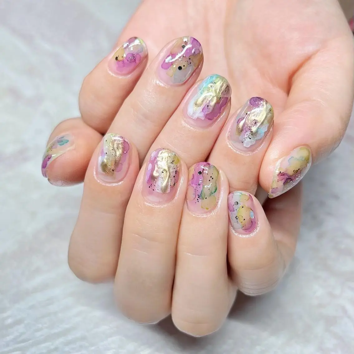 ネイル ニュアンスネイル ショートネイル gemickle nailのネイルデザイン