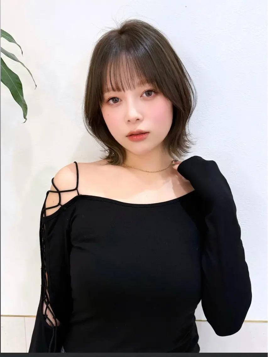 ショート ボブ くびれヘア 新宿/韓国ヘア kurea🎀のヘアスタイル