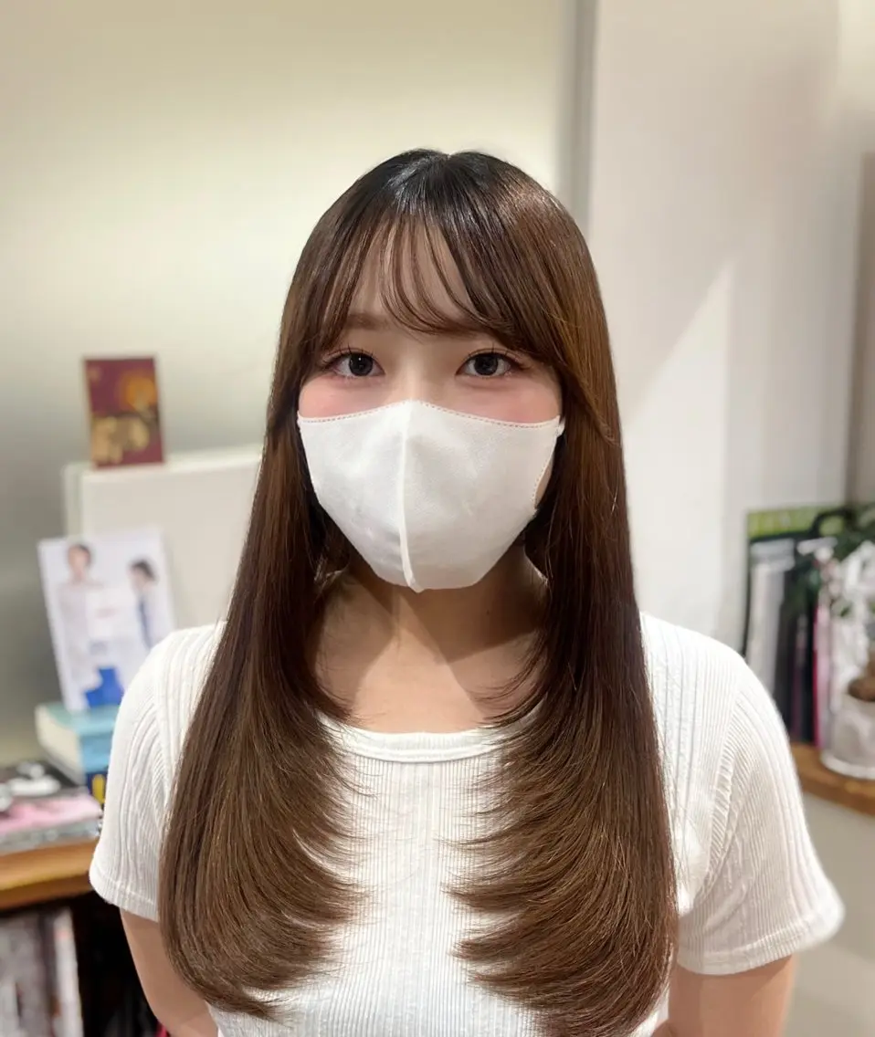 ロング ロングレイヤー レイヤーカット ロング カット トリートメント 🎀仙台/レイヤー /暖色/ありさ🎀のヘアスタイル