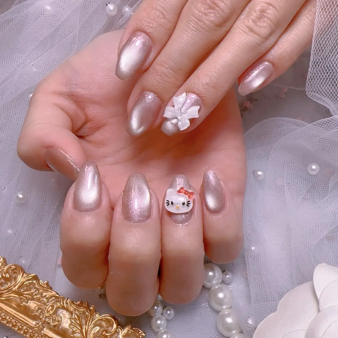 ネイル オーロラネイル フットネイル 韓国ネイル ラメ(グリッター) ラメグラデーション ハンドネイル Belle nail salon 新小岩のネイルデザイン