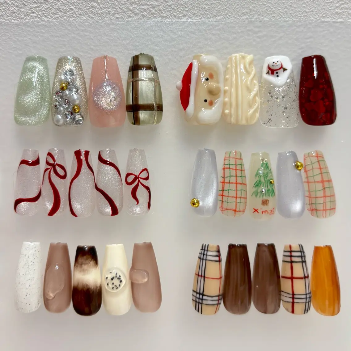 ネイル 冬ネイル クリスマス ハンドネイル N° nail_ fuyukaのネイルデザイン