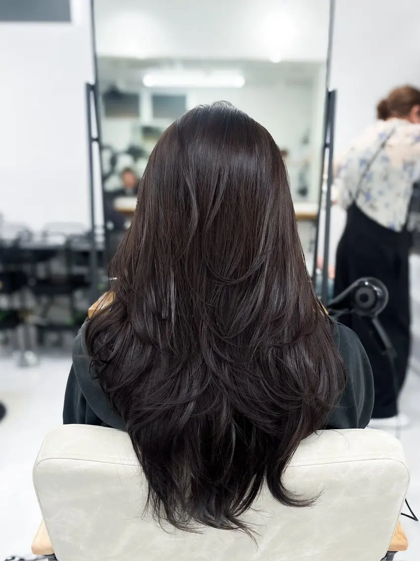 セミロング ハッシュカット カット トリートメント レイヤー/韓国ヘア yunaのヘアスタイル