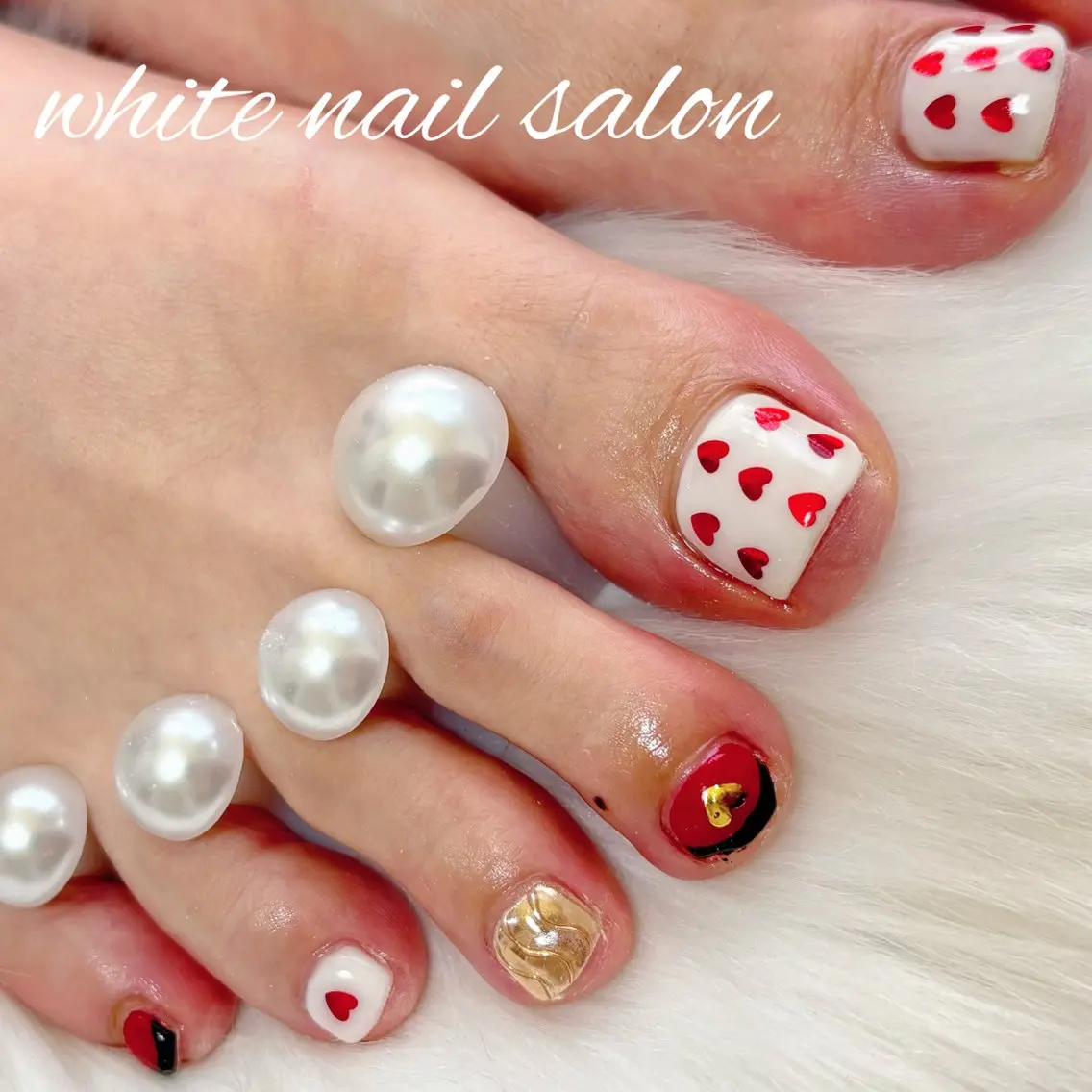 ネイル フットネイル フットネイル white nail salonのネイルデザイン