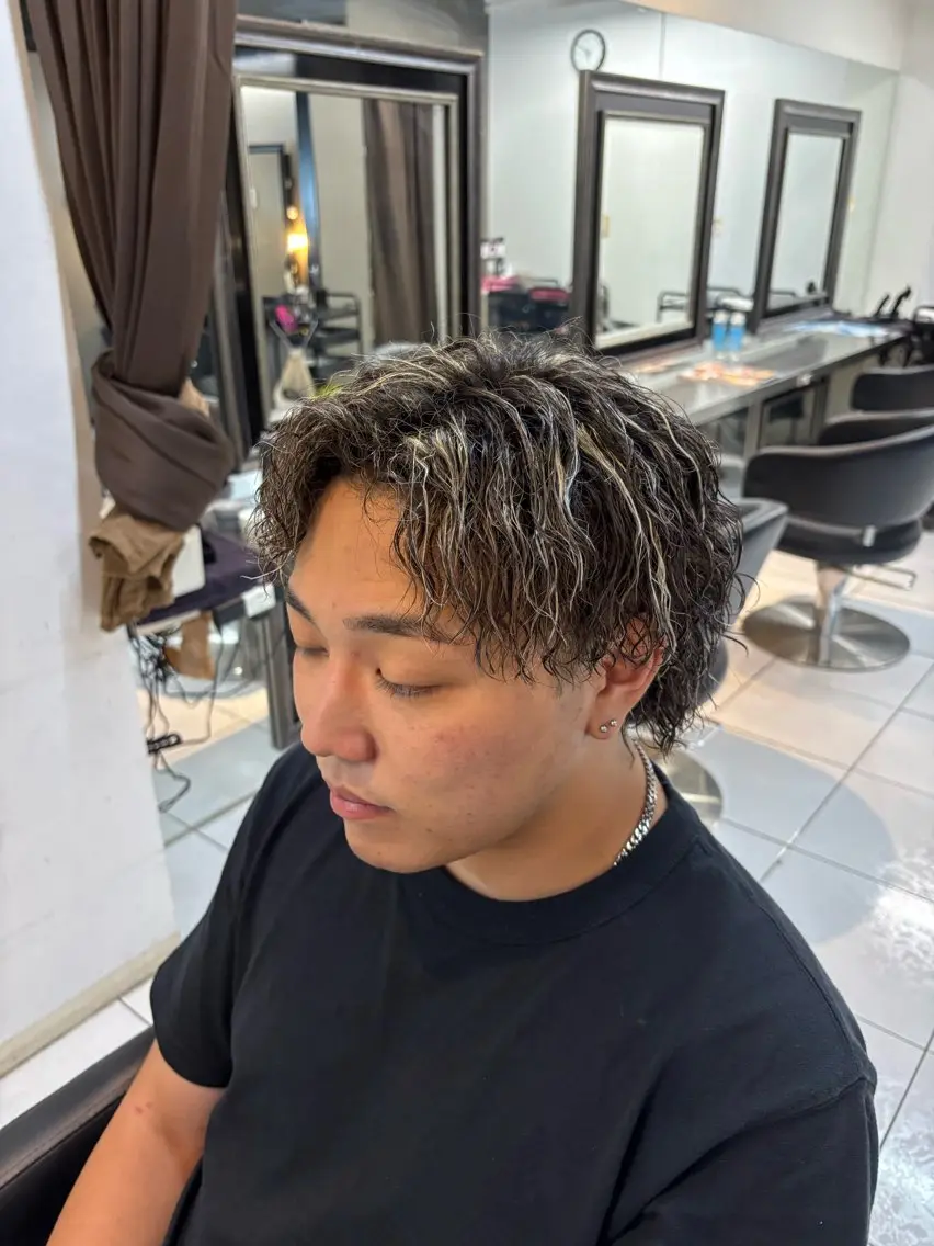 メンズ メンズパーマ カット パーマ 加川 隼人のヘアスタイル