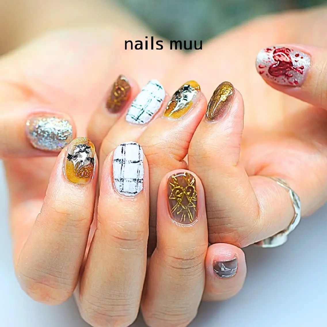 ネイル ハート nails muu まゆのネイルデザイン