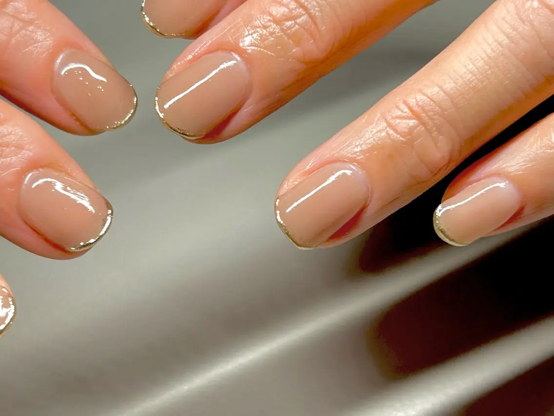 ネイル フレンチネイル ミラーネイル ハンドネイル amo_nail 岡山市南区自宅ネイルのネイルデザイン