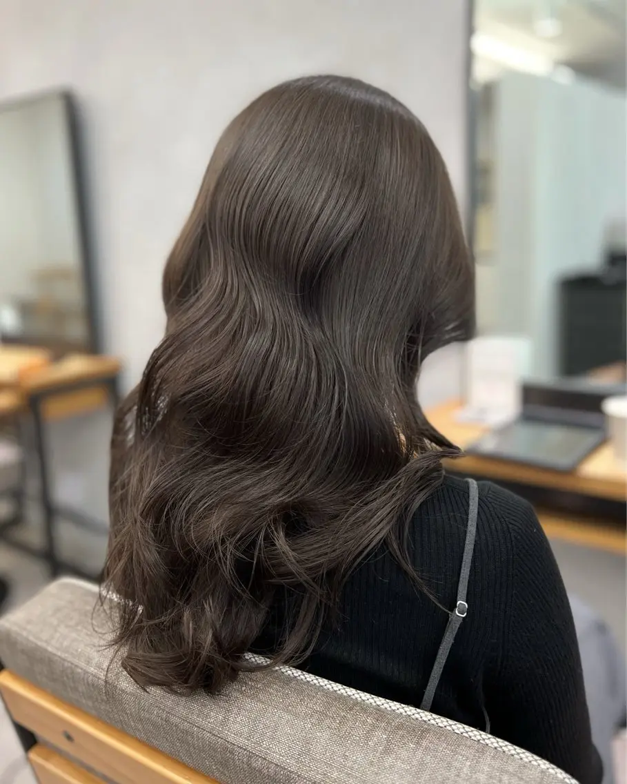 セミロング カラー グレージュ 🌿ダブルカラー/ 明大前/中村渓太のヘアスタイル